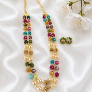 Multi agates with pearls
