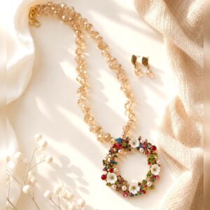 Austrian crystals with brooch pendant set