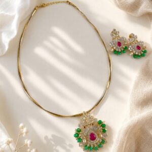 Dual town hasli with Ad pendant set