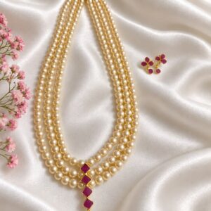 Swarovski pearls three layered mala