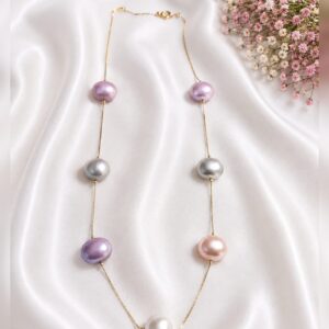Shell pearls with link chain