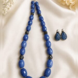 Agates with marcasite beads and stone earrings