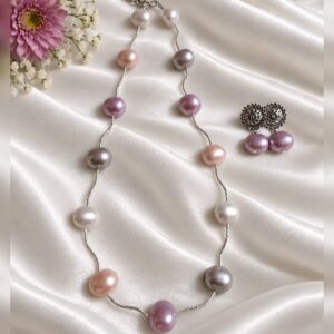 Shell pearls with brass connectors