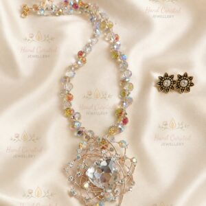 Crystals with brooch pendant