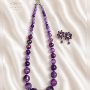 Agates graduated mam with stone earrings